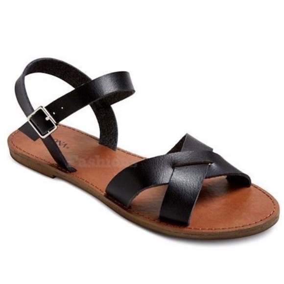 Merona Shoes - Merona Women’s Elke Criss Cross Flat Sandals Black